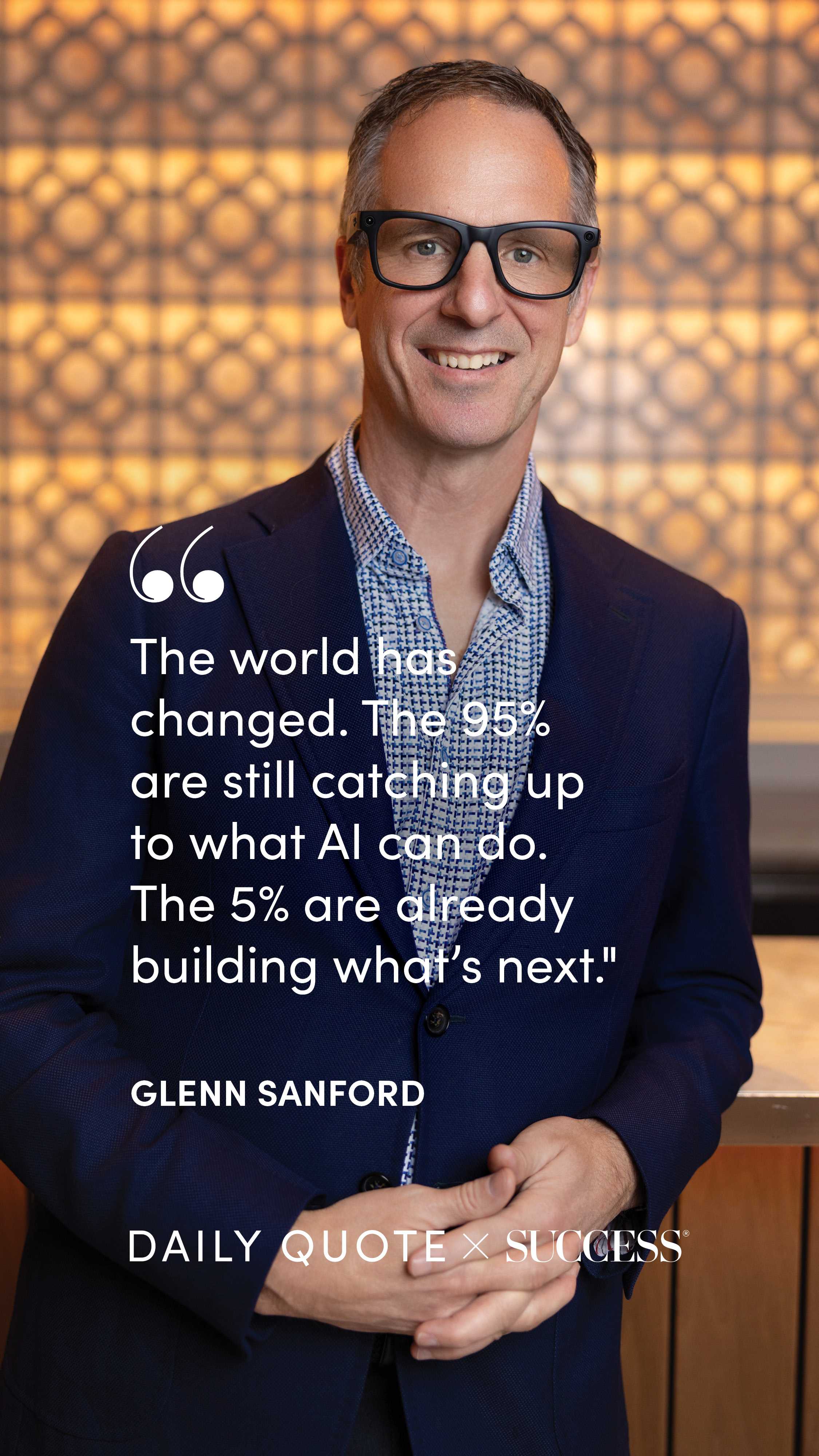 Quote graphic from Glenn Sanford on Dream Bigger