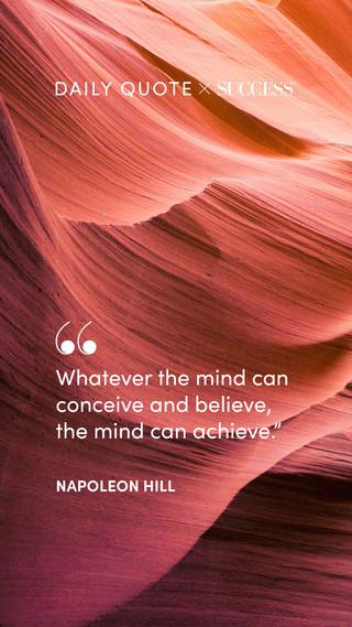 Quote graphic from Napoleon Hill on Trust Yourself