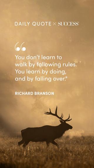 Quote graphic from Richard Branson on Take Action