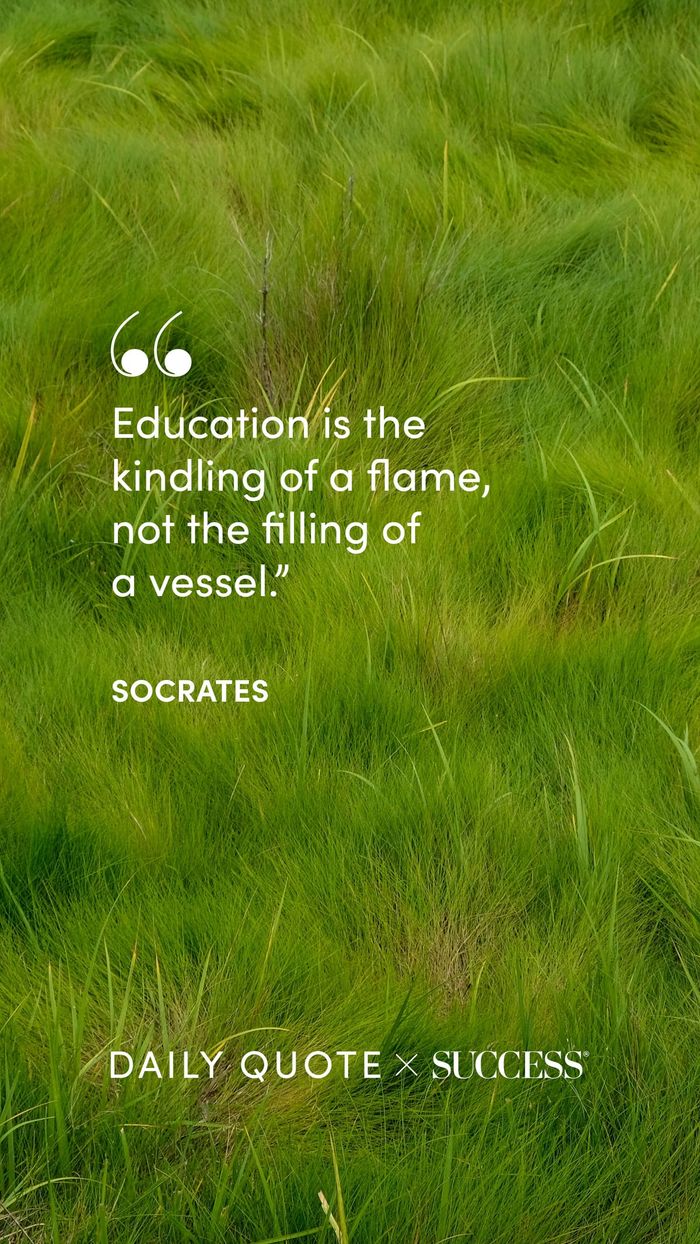 "Education is the kindling of a flame, not the filling of a vessel." — Socrates, on Stay Curious