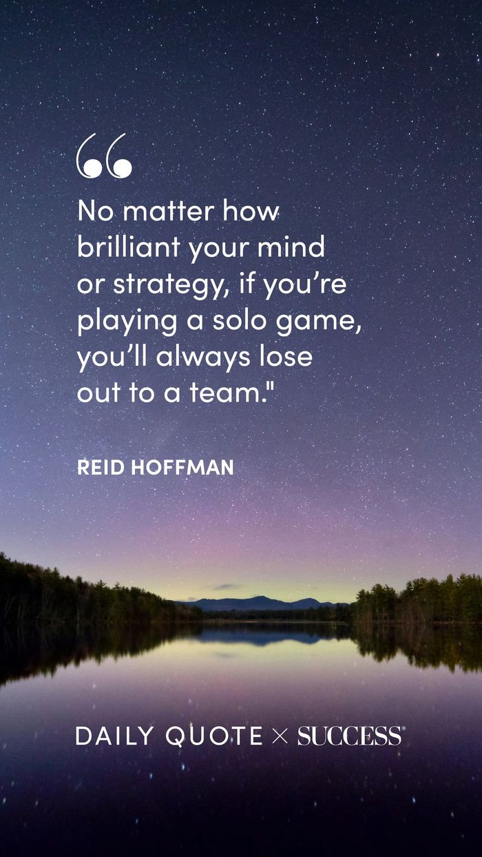 "No matter how brilliant your mind or strategy, if you’re playing a solo game, you’ll…" — Reid Hoffman, on Lead with Heart