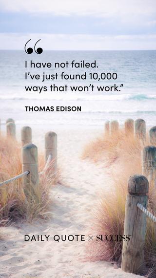 Quote graphic from Thomas Edison on Find Your Edge