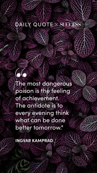 Quote graphic from Ingvar Kamprad on Stay Curious