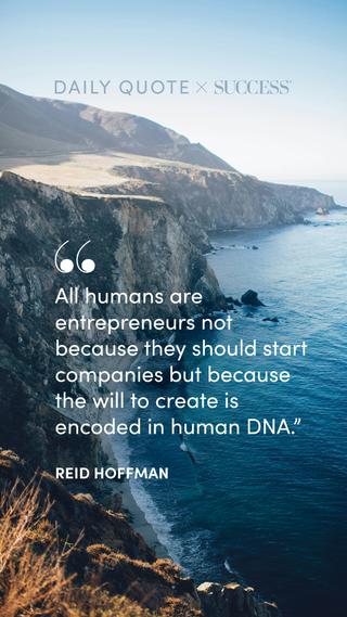Quote graphic from Reid Hoffman on Trust Yourself
